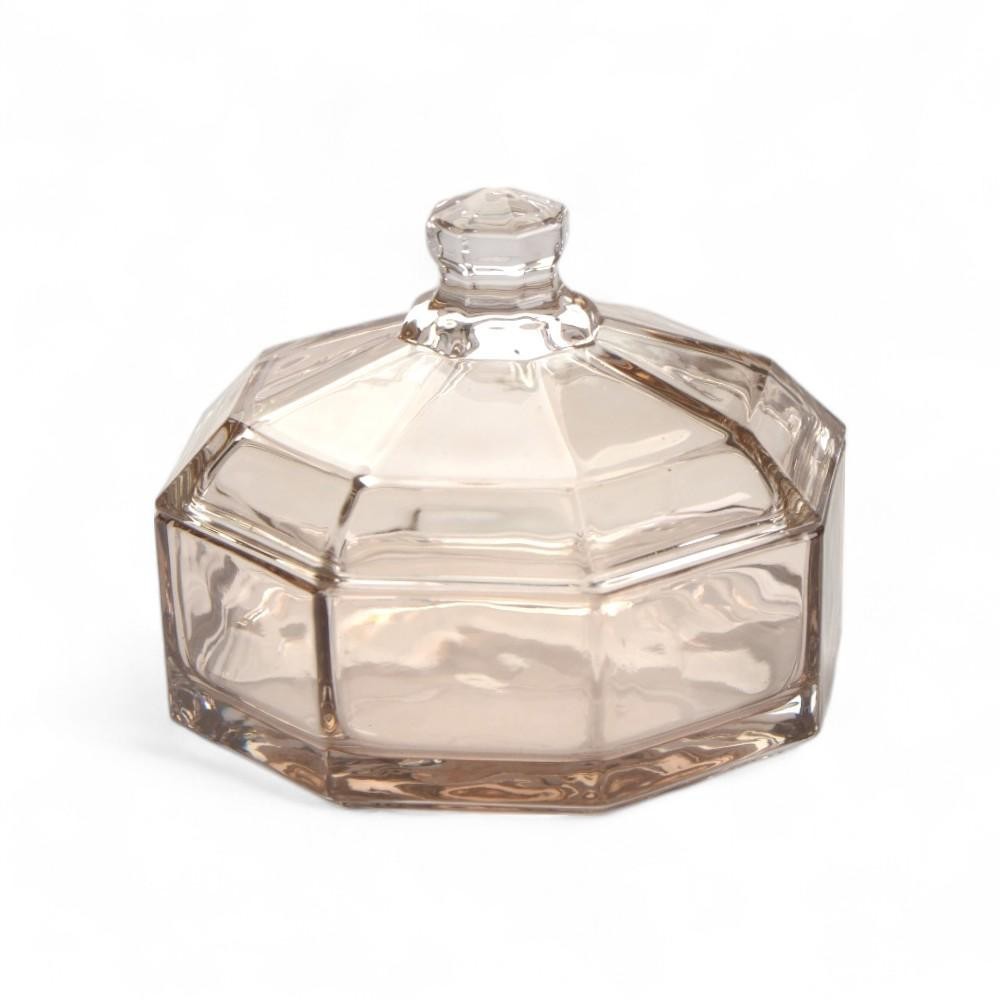 SCATOLA VETRO 12X12CM TORTORA